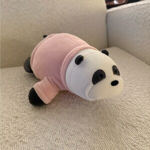 Charming Pink and White Panda Bare Bears Plush for Kids